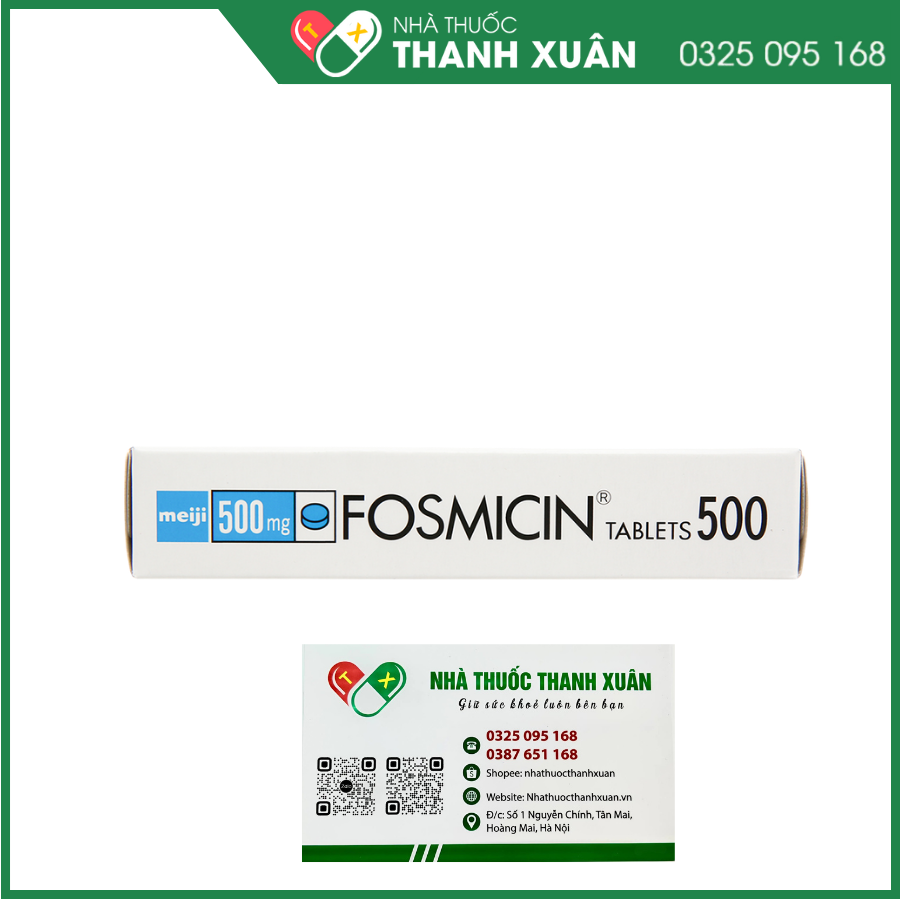 Fosmicin Tablets 500 mg điều trị nhiễm khuẩn tiết niệu và nhiễm khuẩn tiêu hóa